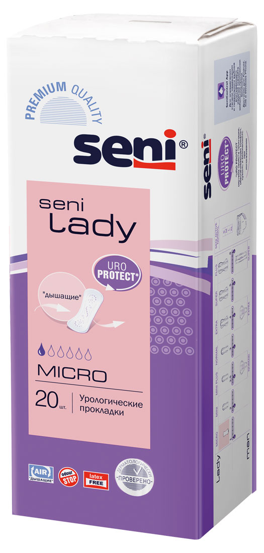

Прокладки урологические для взрослых Seni Micro Lady, 20 шт