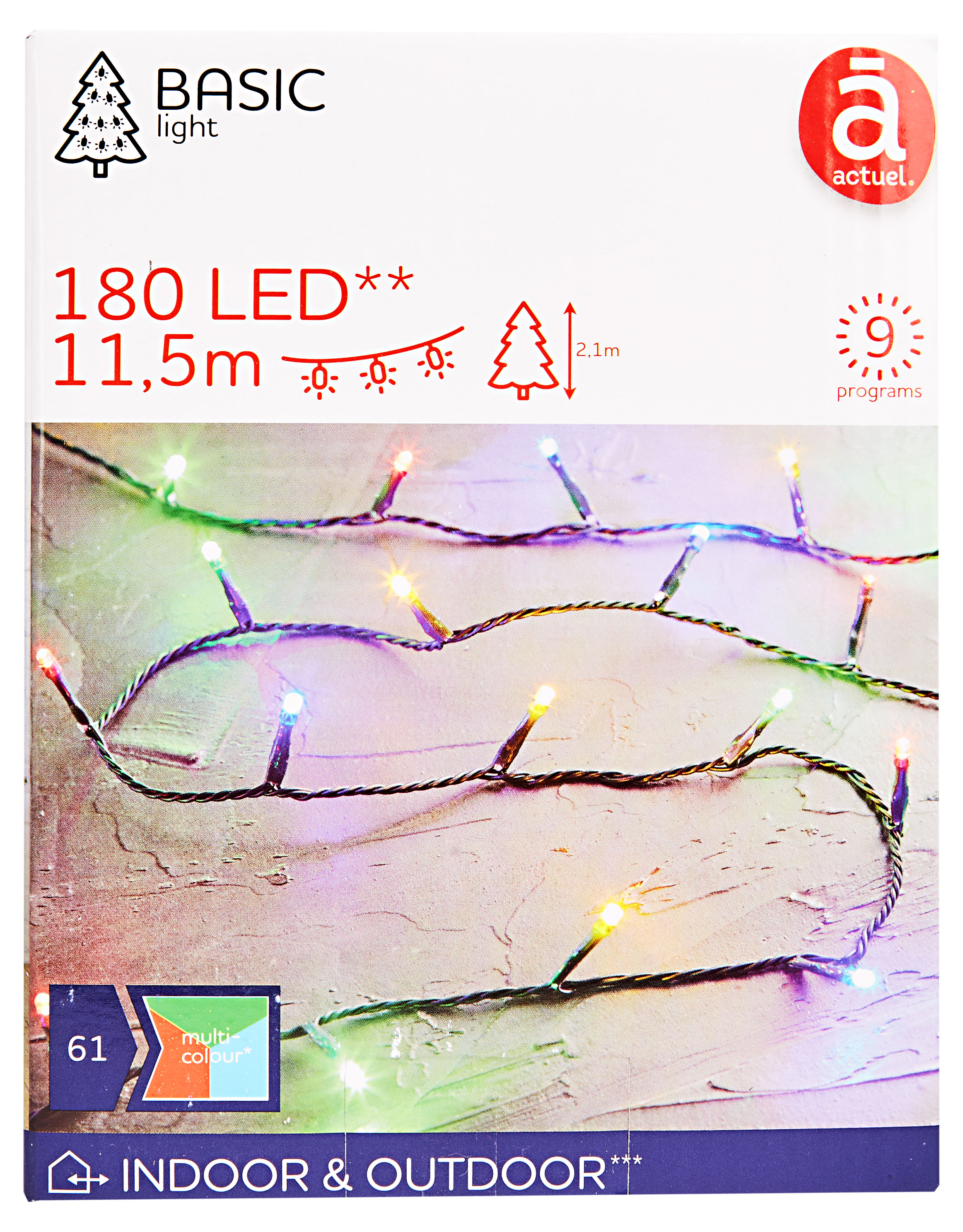 

Электрогирлянда Actuel 180 LED, 11,5 м