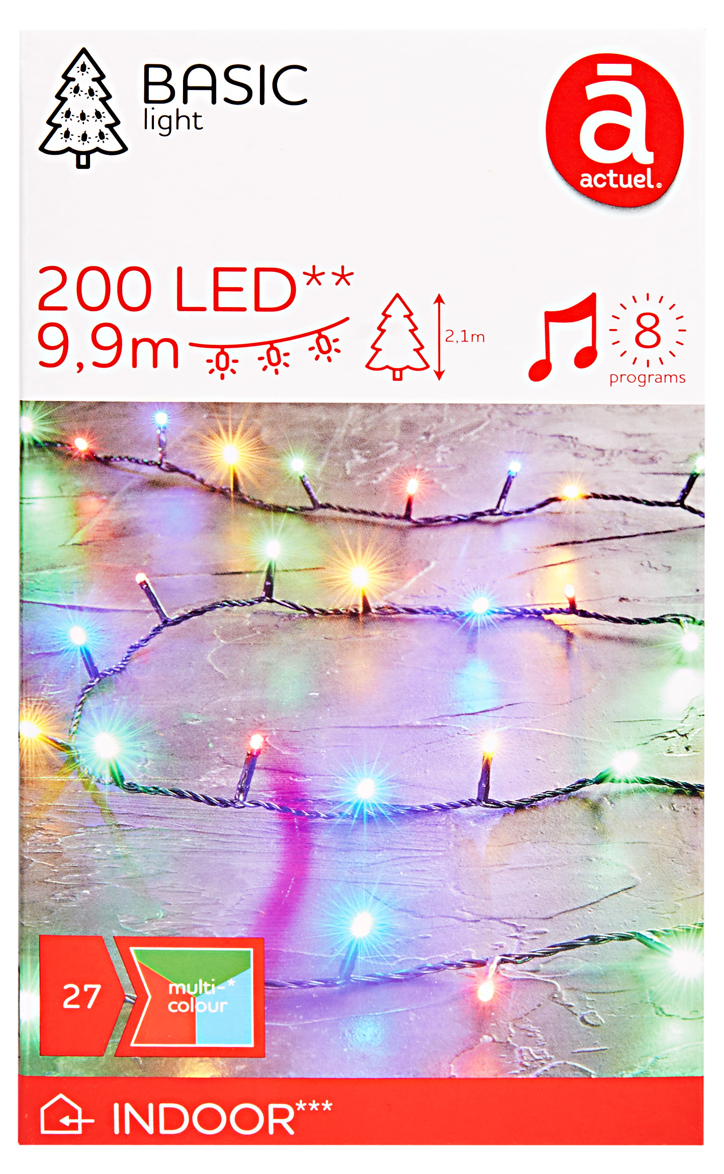 

Электрогирлянда музыкальная Actuel 200 LED, 9,9 м