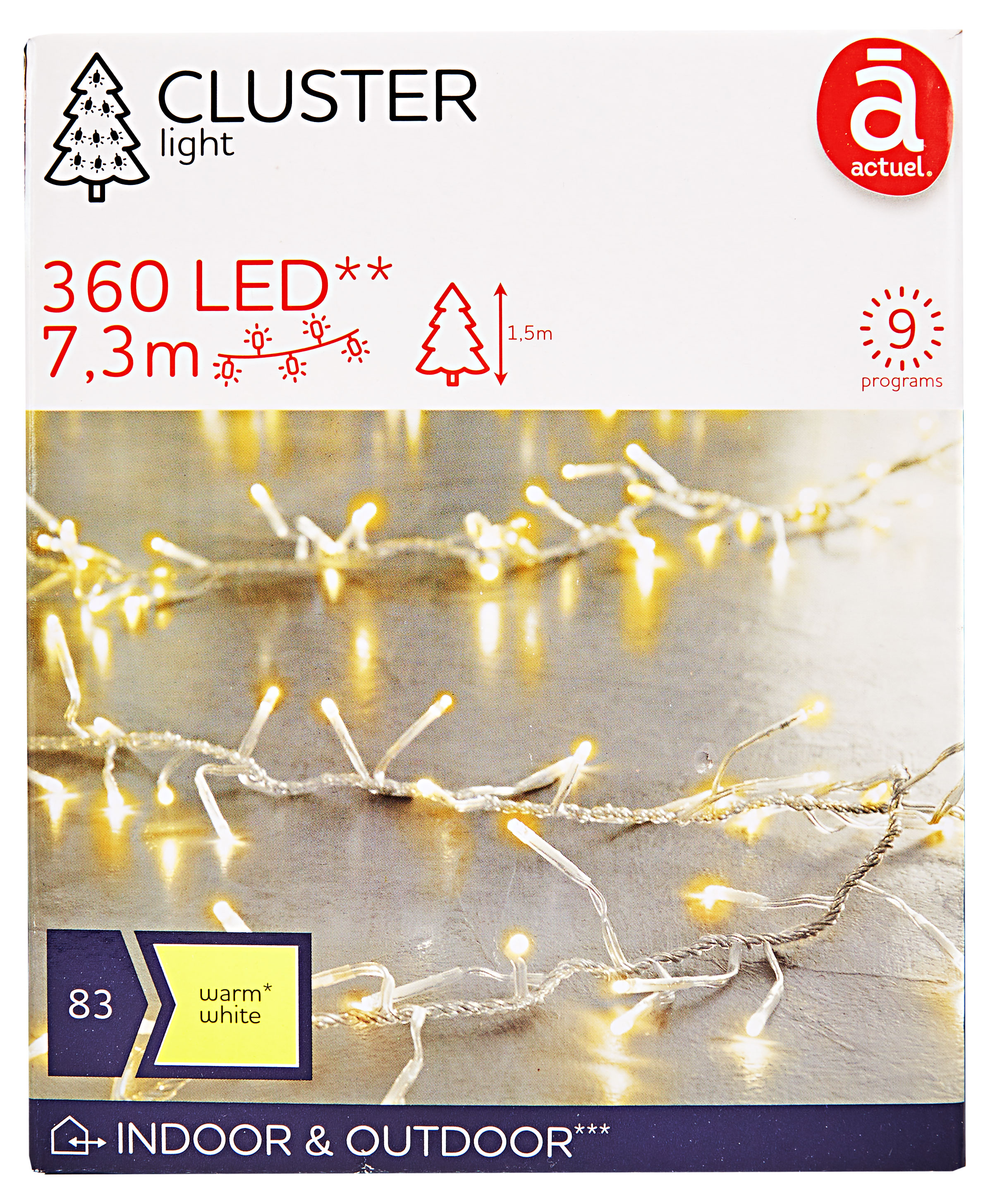 

Электрогирлянда Кластер Actuel 360 LED, 7,3 м