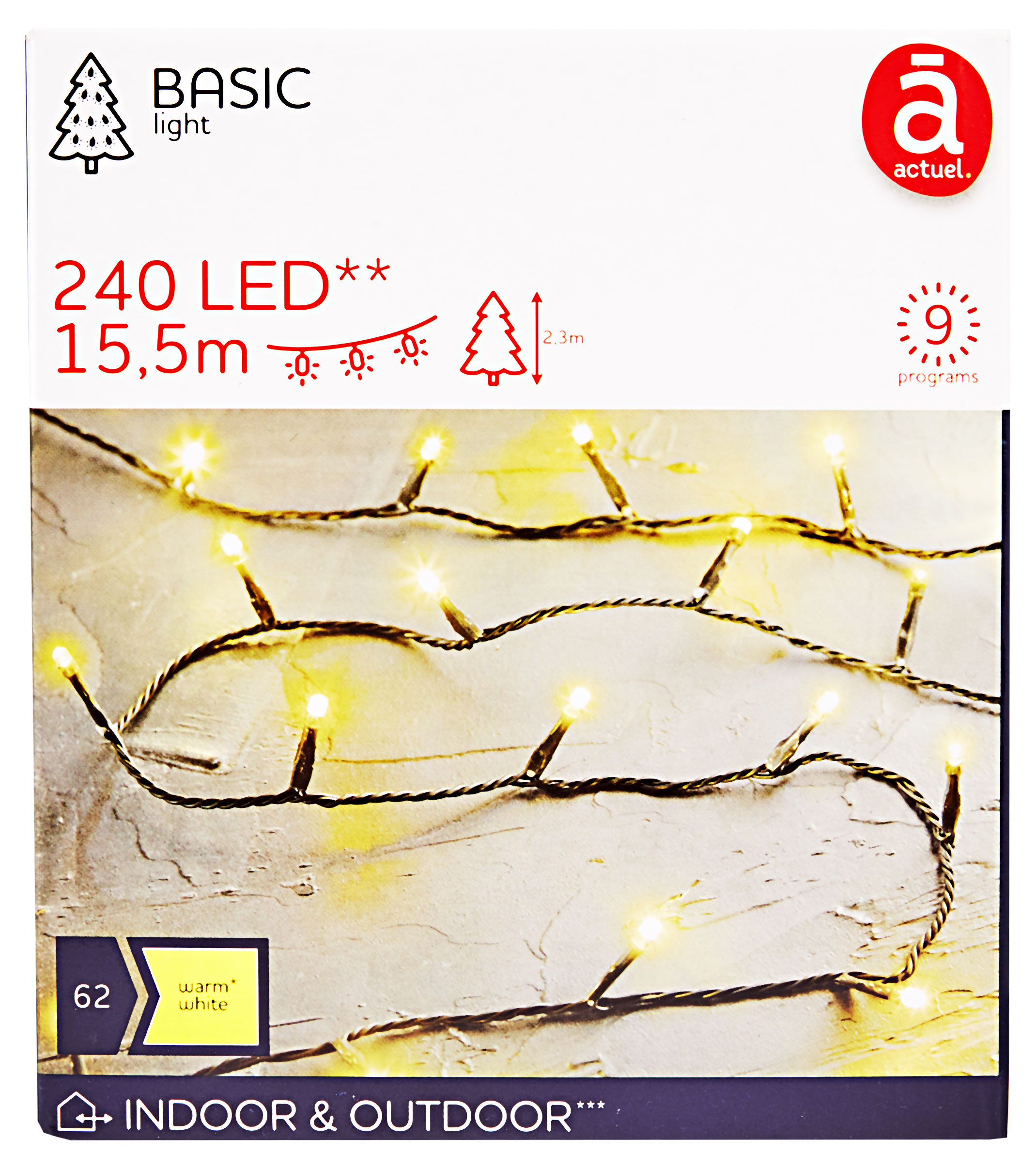 

Электрогирлянда Actuel 240 LED, 15,5 м