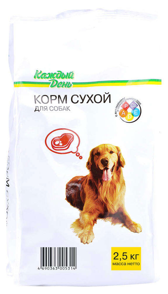 Изображение товара Сухой корм для собак «Каждый День», 2,5 кг