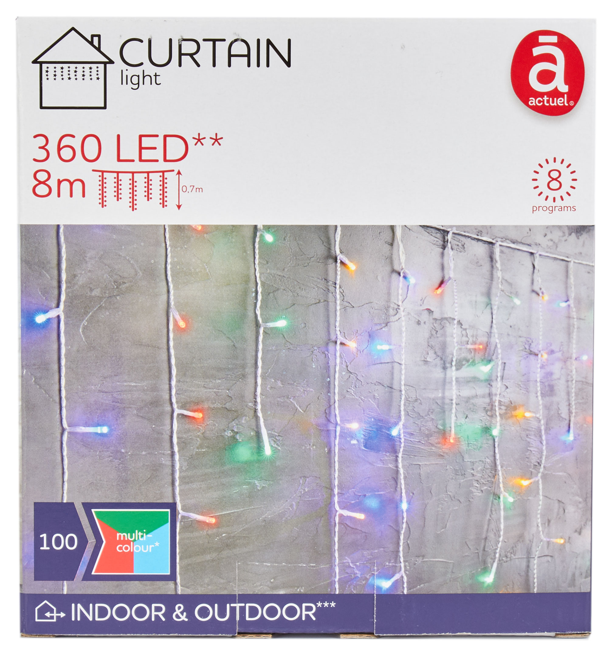 

Электрогирлянда Бахрома Actuel 360 LED, 8х0,7 м