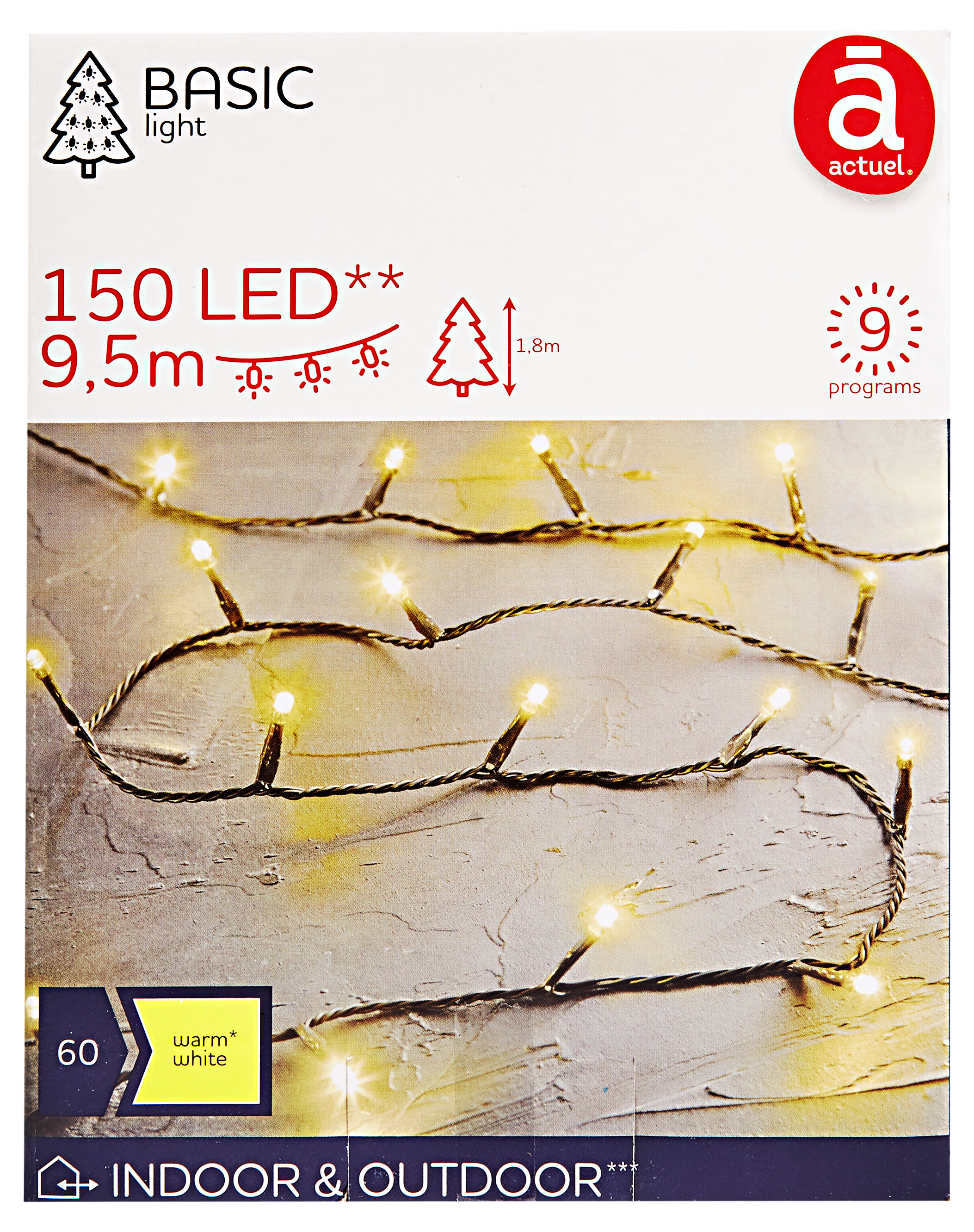 

Электрогирлянда Actuel 150 LED, 9,5 м