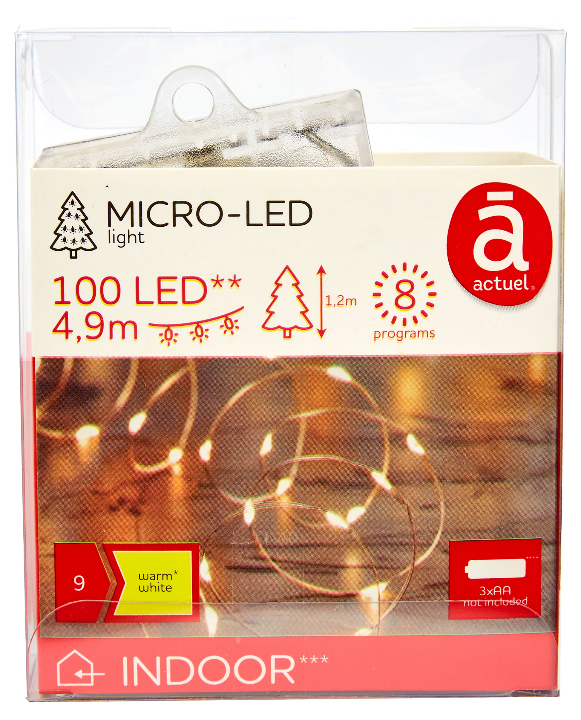 

Электрогирлянда Actuel Роса на батарейках 100 LED, 4,9 м
