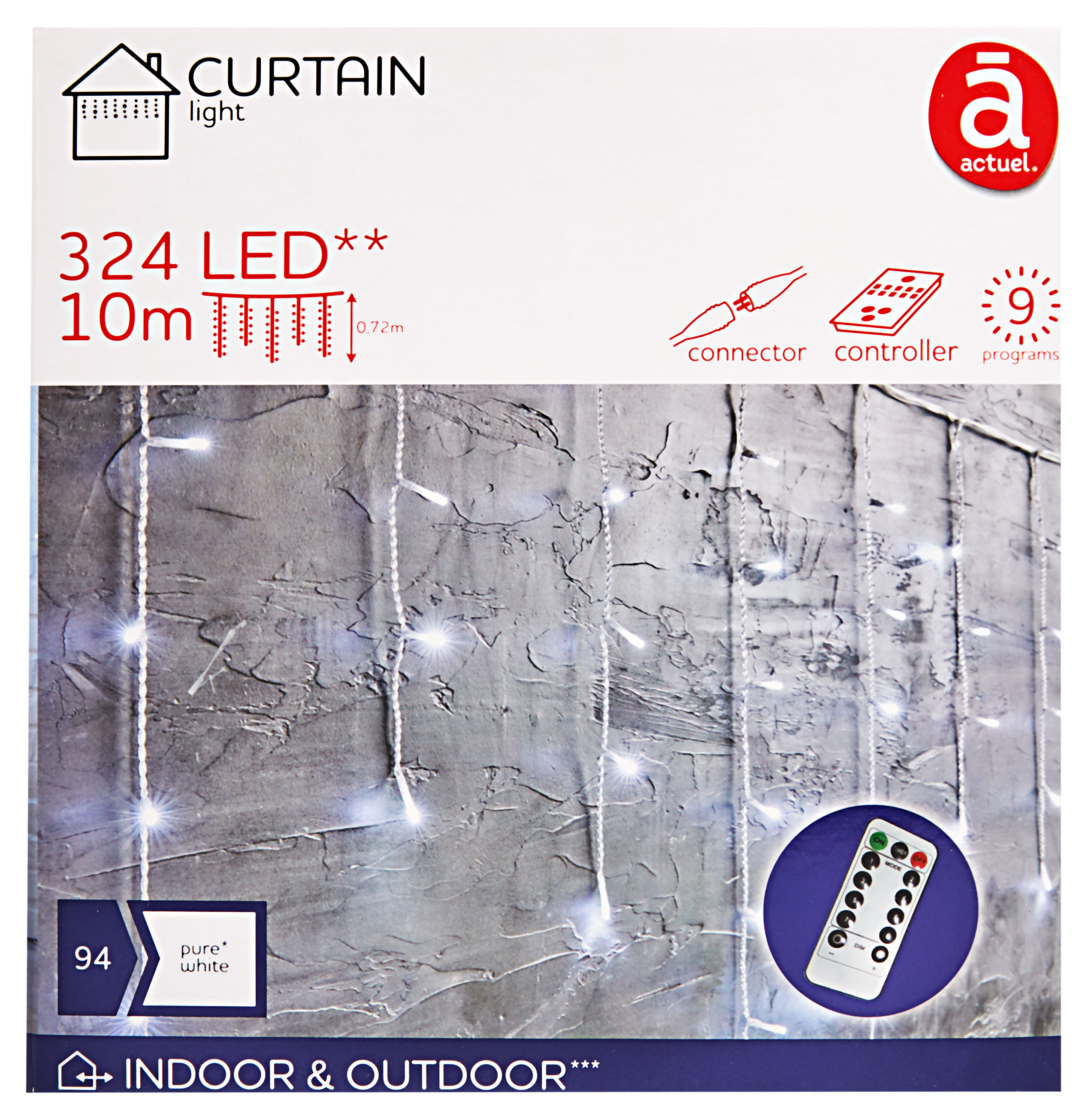 

Электрогирлянда Бахрома Actuel 342 LED, 10х0,72 м