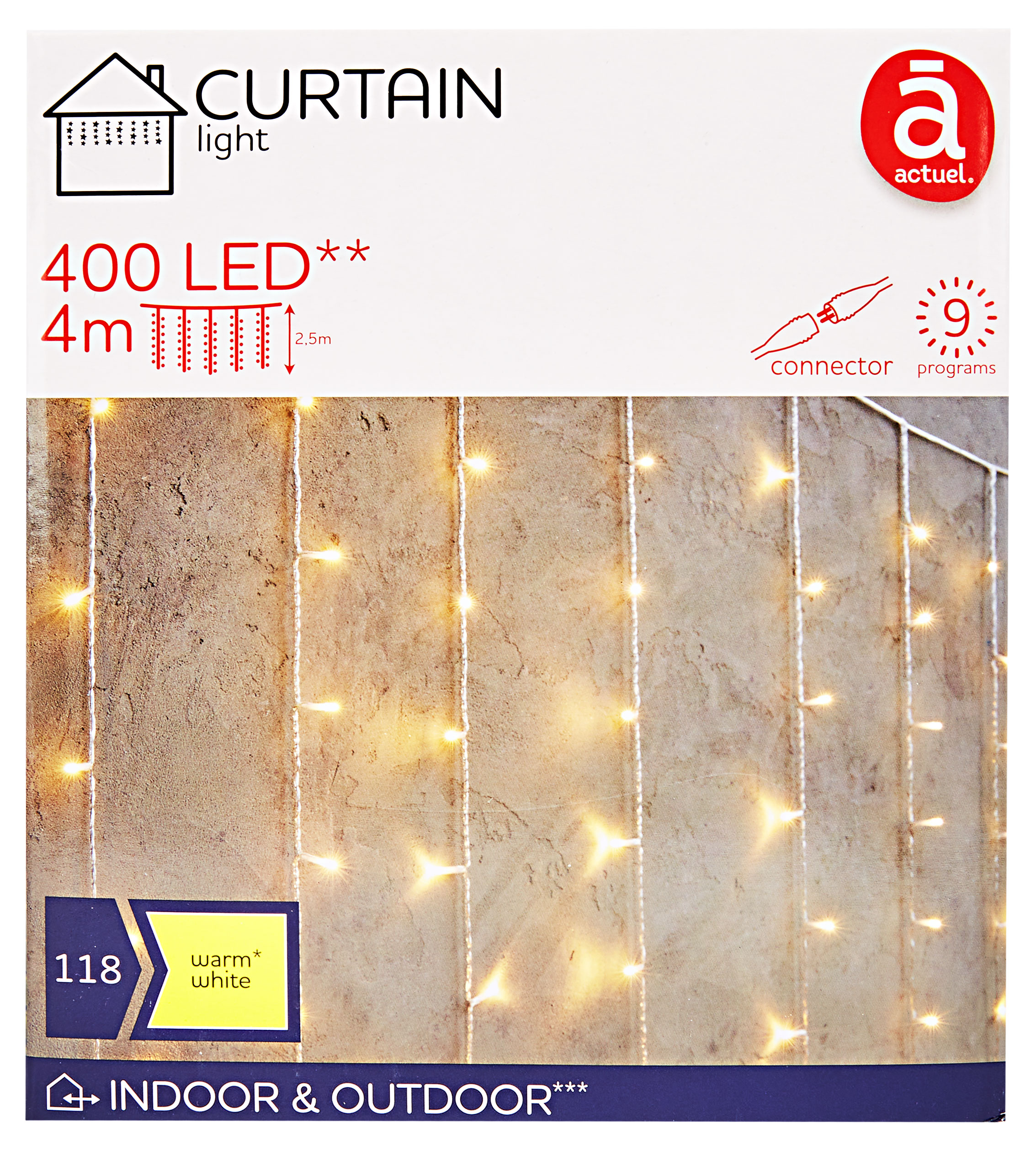 

Электрогирлянда Занавес Actuel 400 LED, 4х2 м