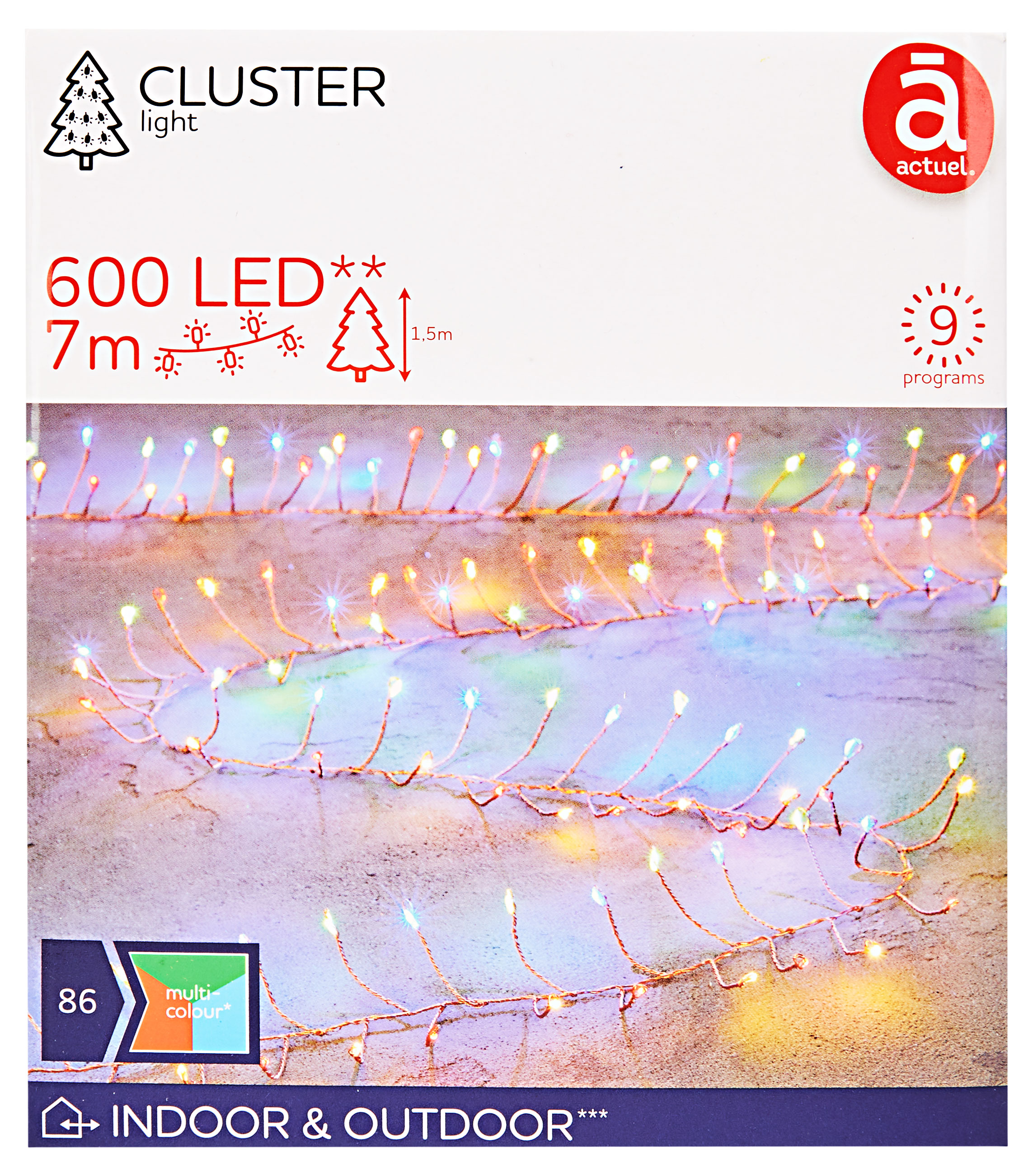 

Электрогирлянда Actuel Кластер 600 LED, 7 м