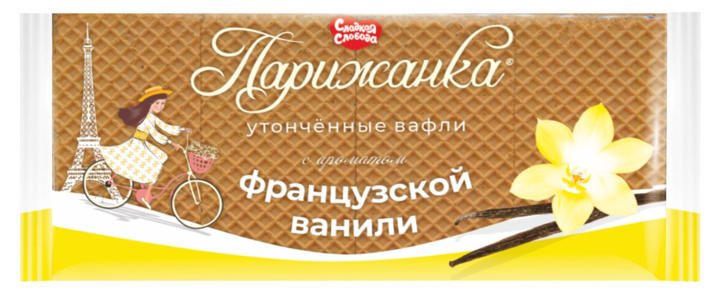 

Вафли Сладкая слобода Парижанка со вкусом французской ванили для питания детей с 3х лет, 210 г