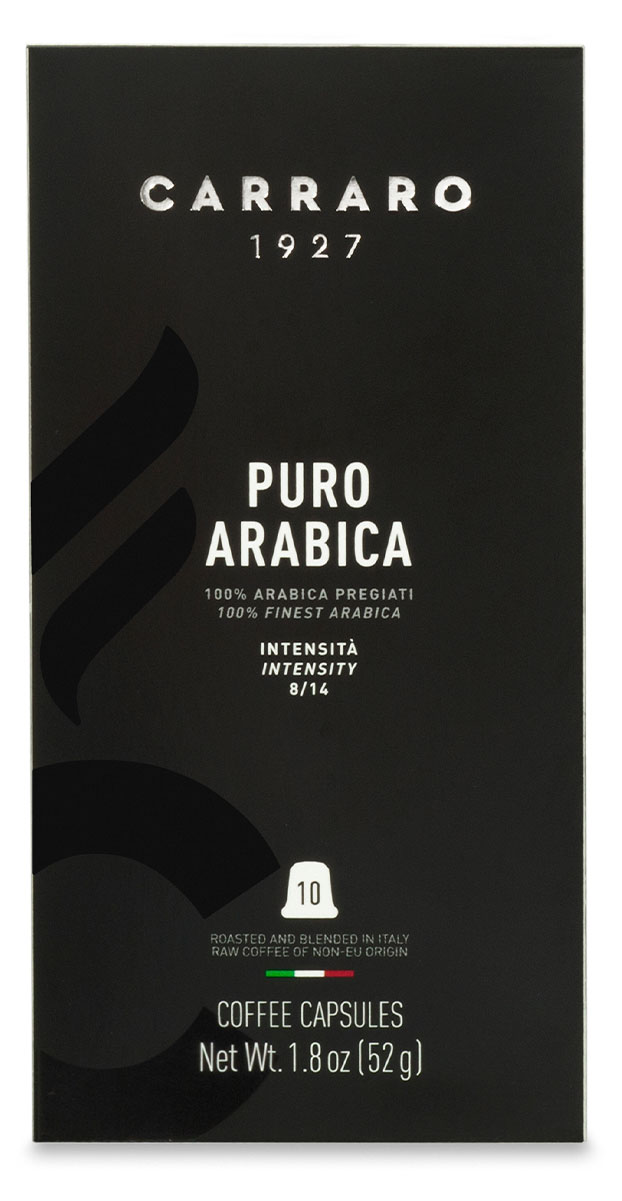 

Кофе молотый в капсулах Carraro Puro Arabica, 10 шт