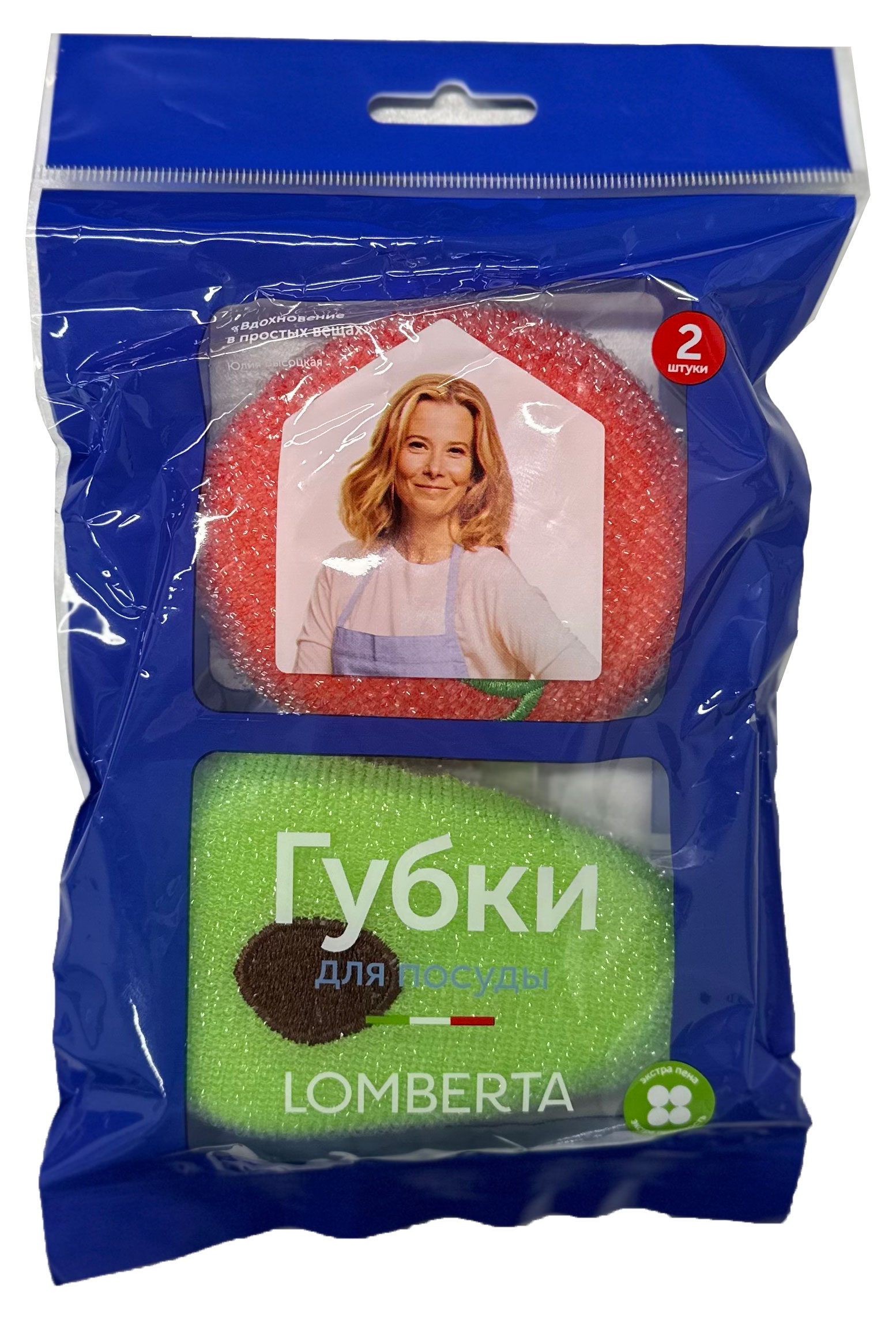 

Губки фигурные Lomberta авокадо и томат, 2 шт