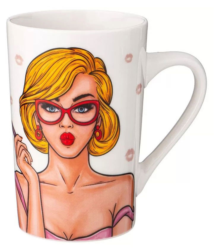 

Кружка фарфоровая Agness Women's Secret, 385 мл