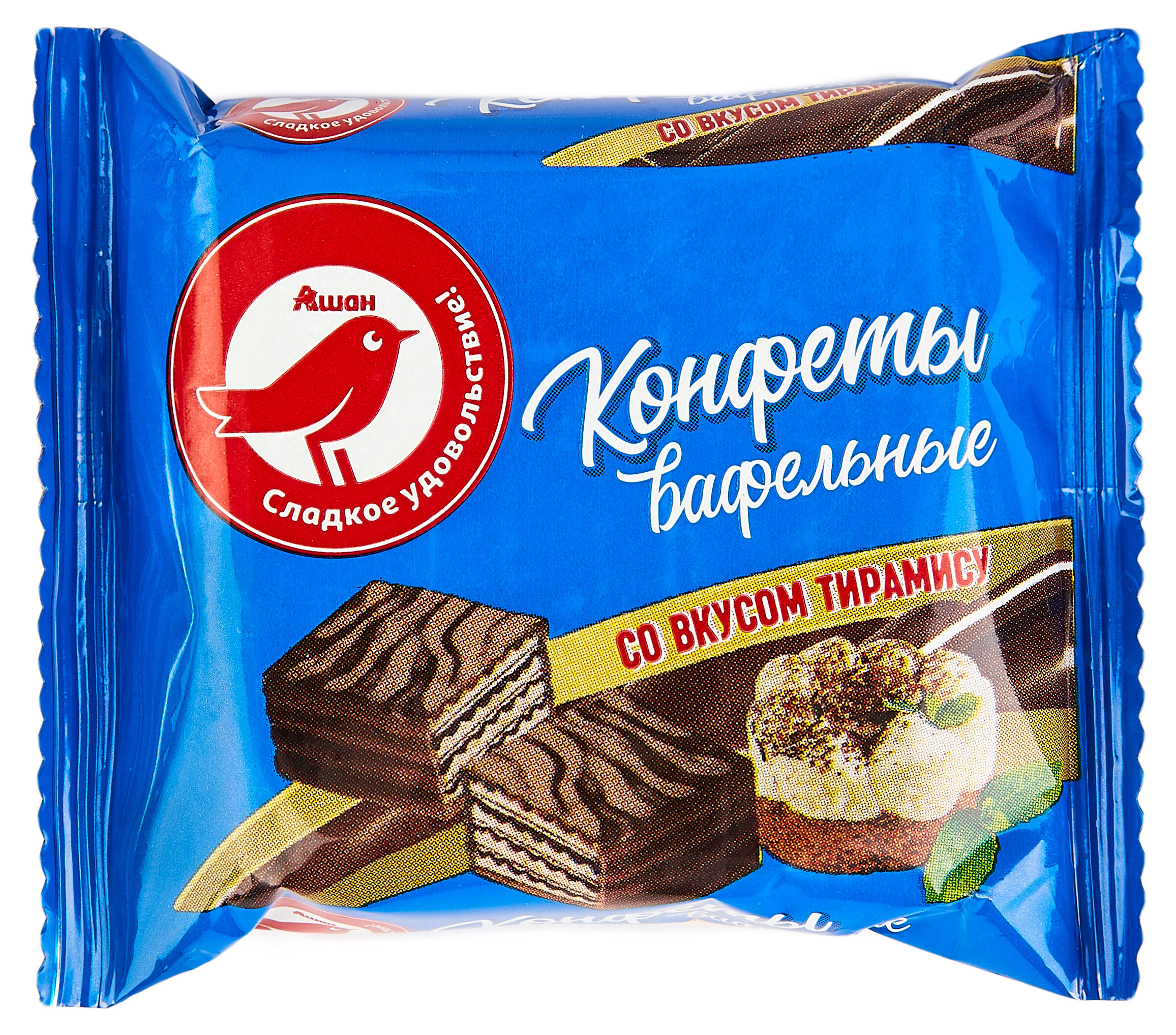 

Конфеты вафельные АШАН Красная птица Тирамису, вес
