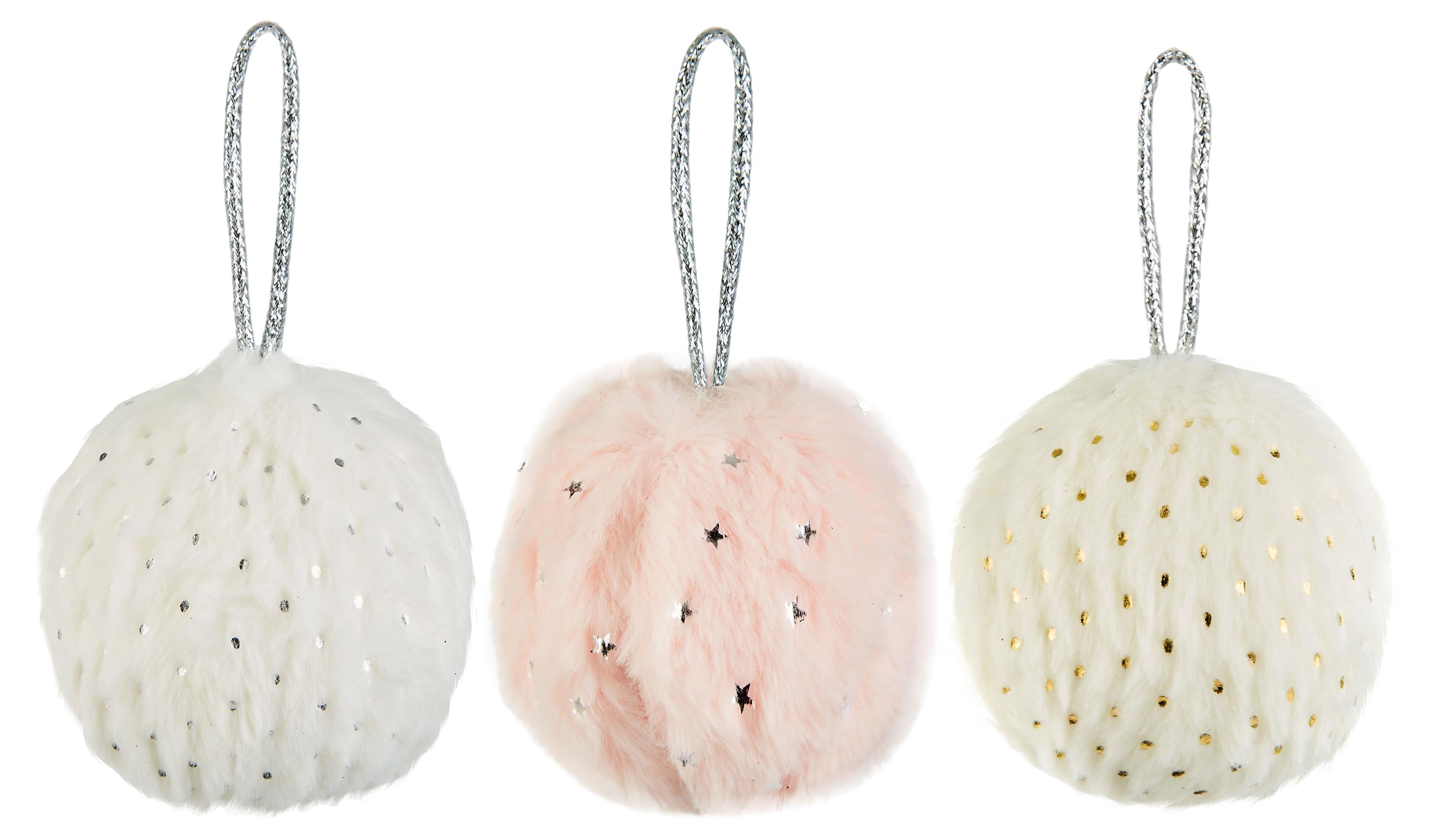 Изображение товара Подвеска Розовый зефир Шар меховой 8 см, 1 шт в ассортименте