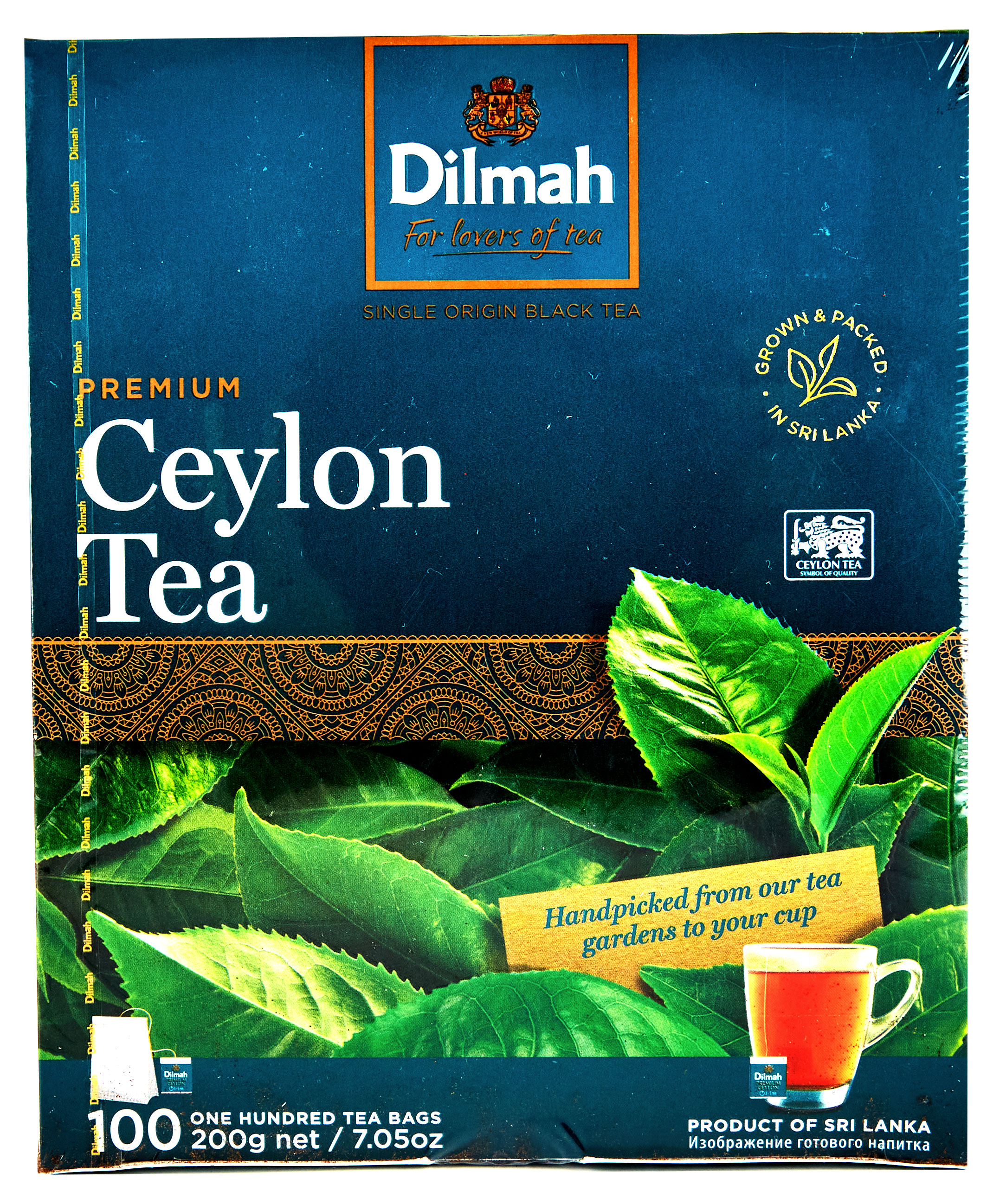 

Чай черный листовой Dilmah цейлонский, 100х2 г