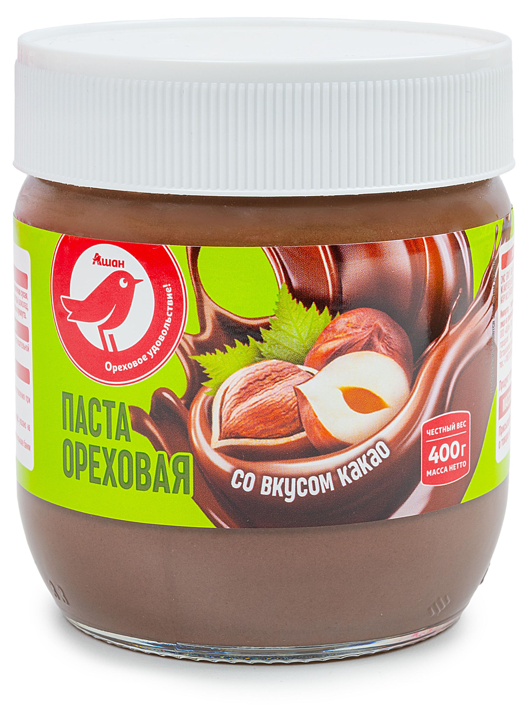 

Паста АШАН Красная птица ореховая со вкусом какао, 400 г