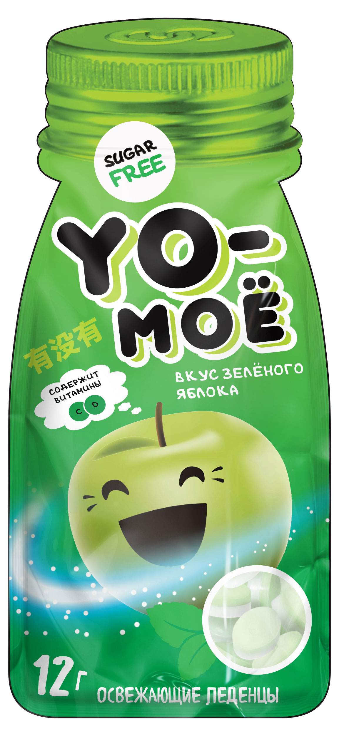 

Леденцы Yo-Моё зеленое яблоко, 12 г