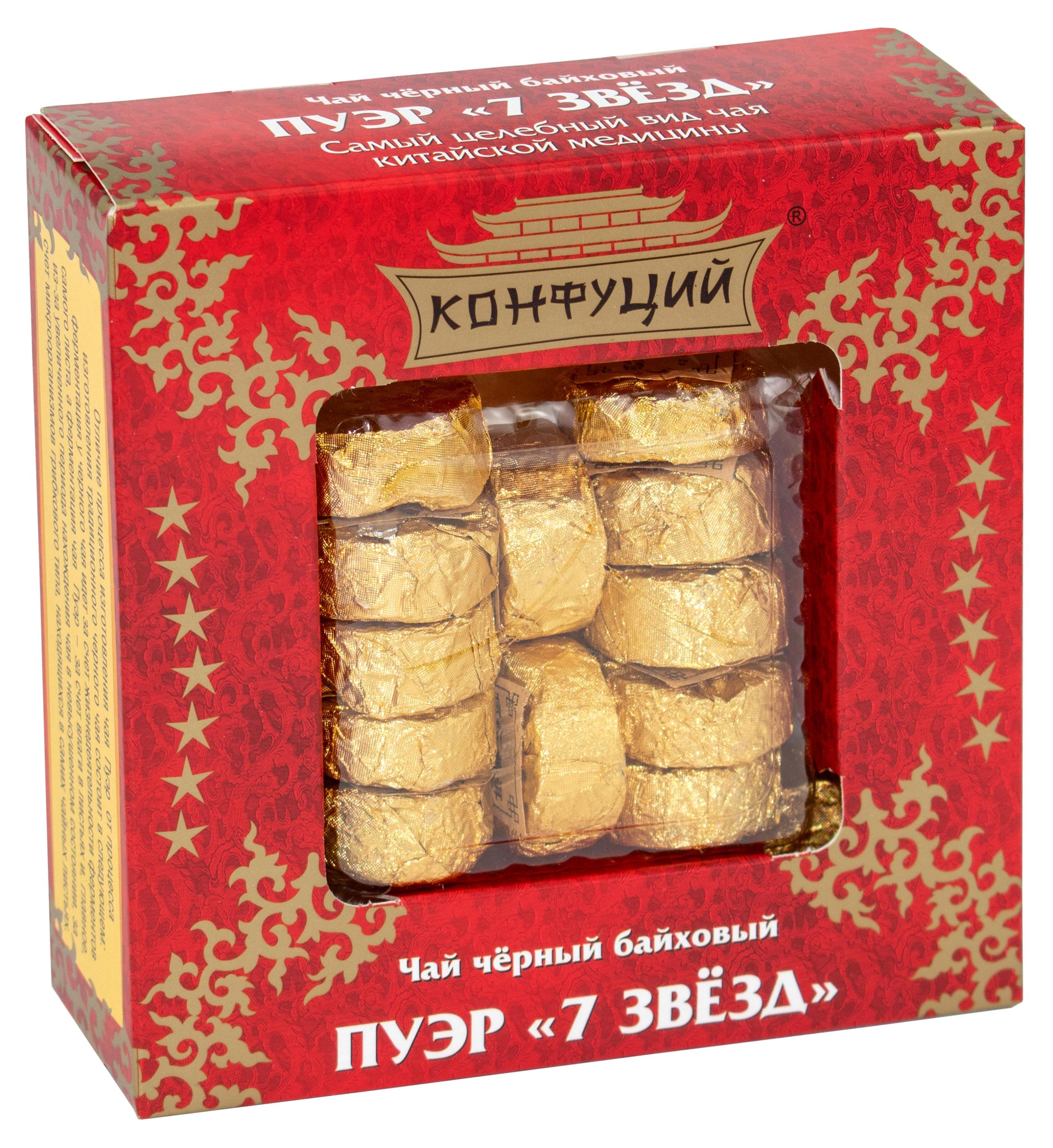 

Чай черный Конфуций Пуэр 7 Звезд, 100 г