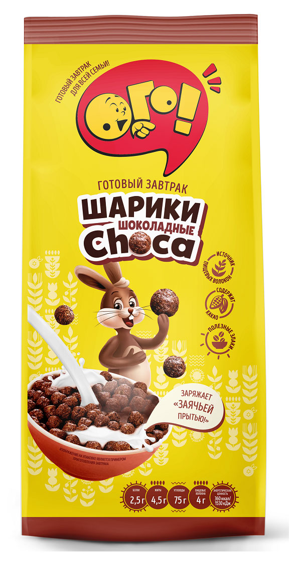 

Готовый завтрак ОГО! шарики шоколадные, 150 г