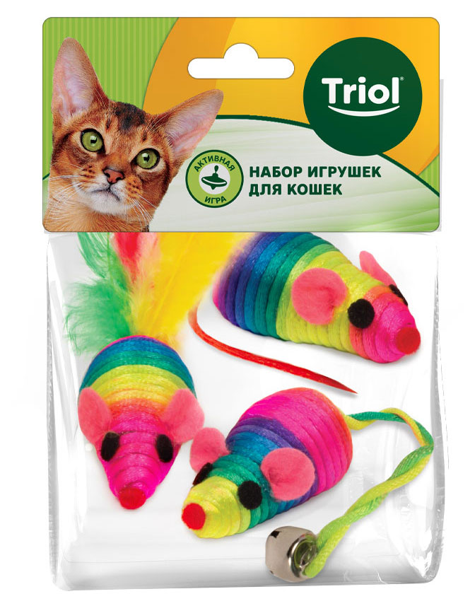 

Набор игрушек для кошек Triol 3 мышки 2