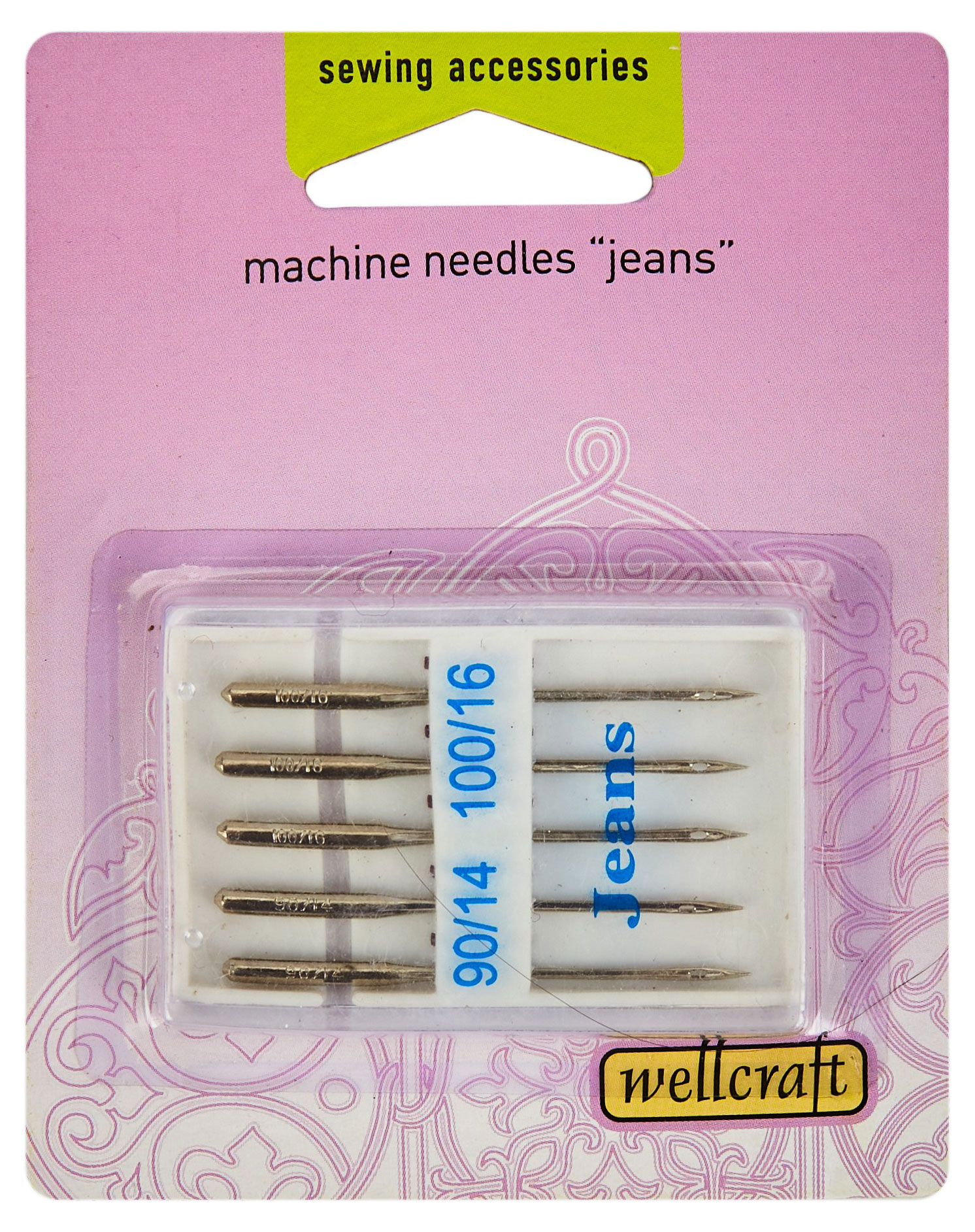

Иглы машинные Wellcraft для джинсовой ткани, 5 шт