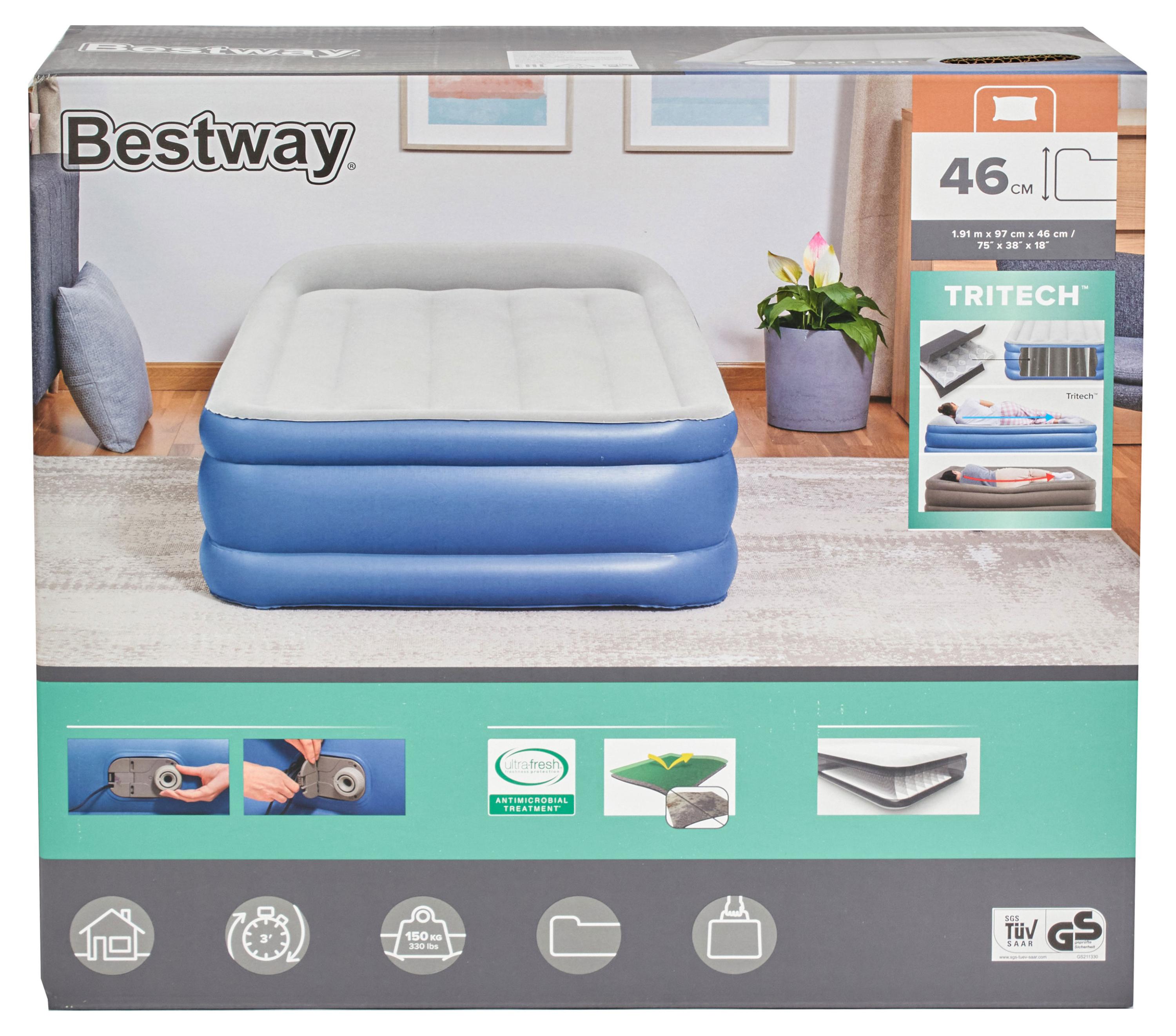 Изображение товара Надувная кровать BESTWAY Tritech Airbed с подголовником, 197x97x46 см