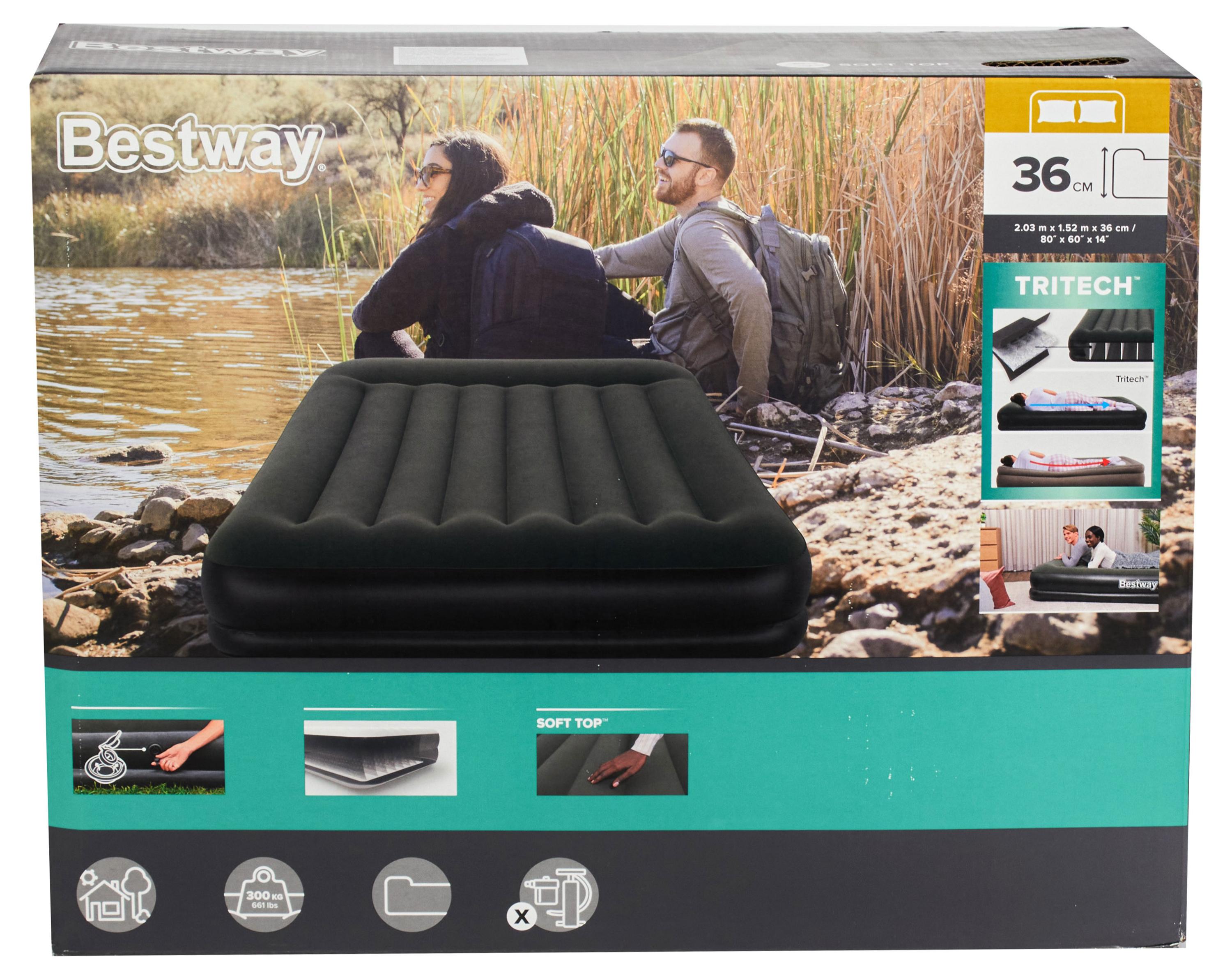 

Кровать надувная BESTWAY Tritech Airbed с подголовником, 203х152х36 см