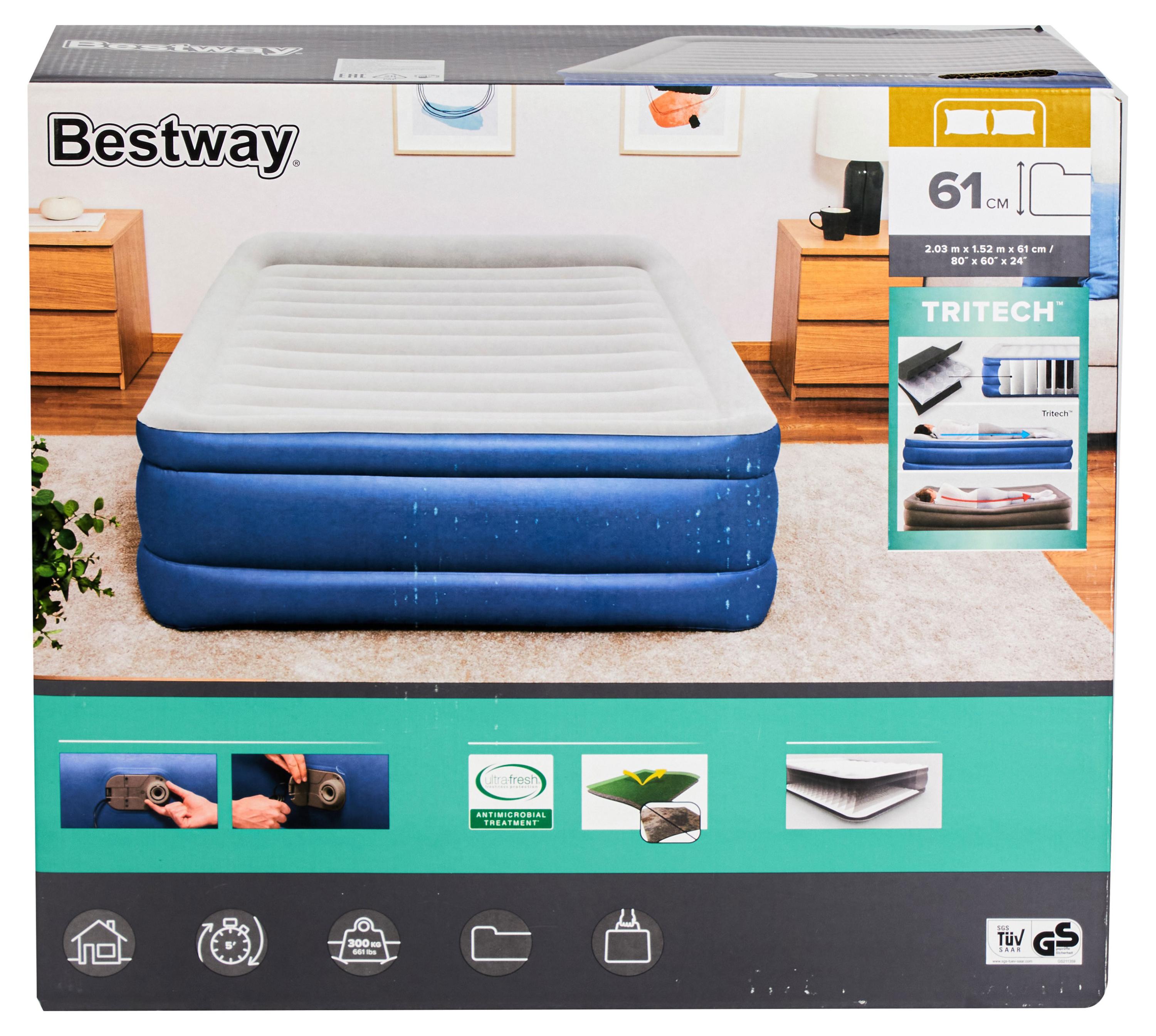 

Кровать надувная BESTWAY Tritech Airbed, 203х152х61 см