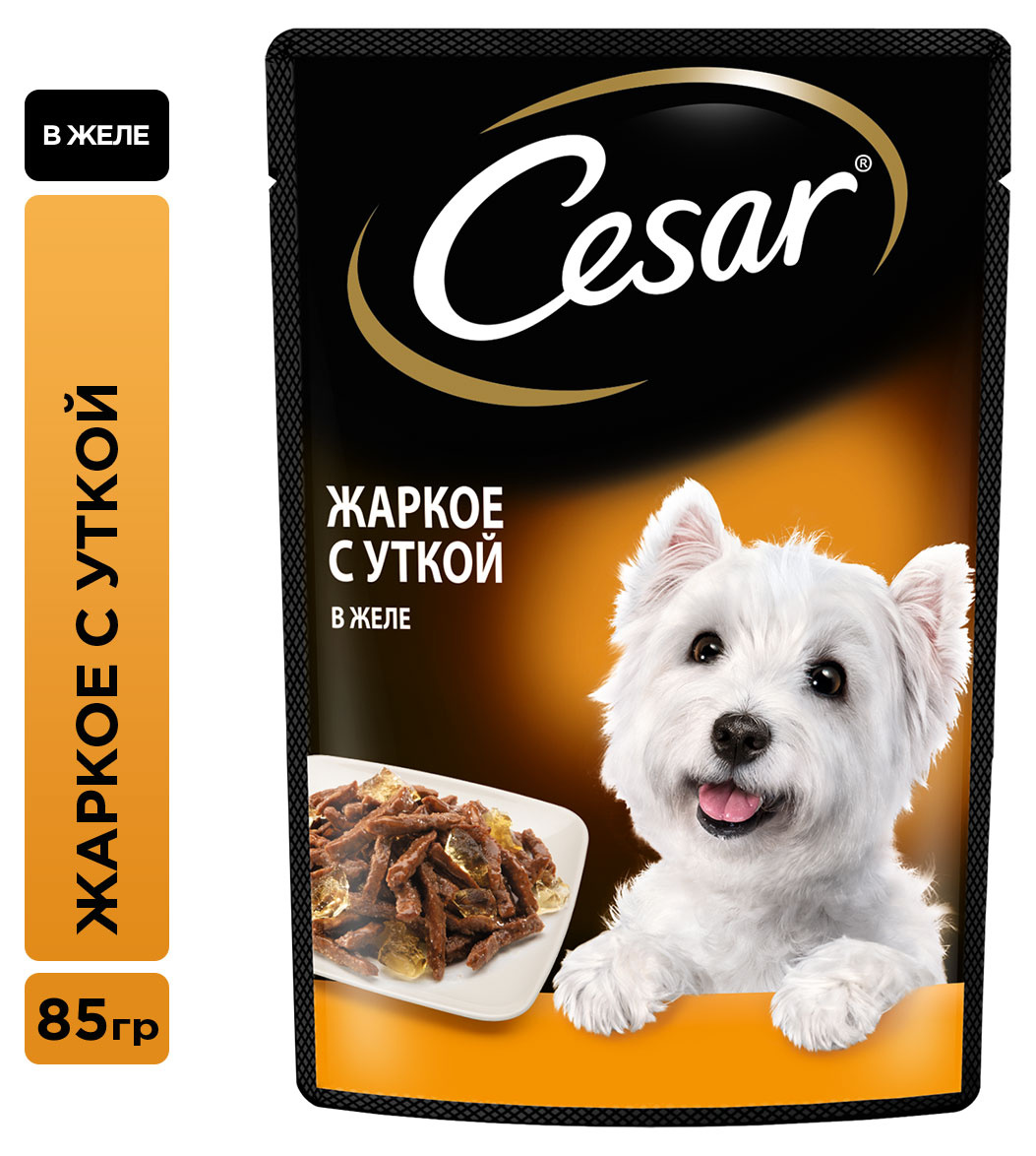 

Влажный корм для собак Cesar жаркое с уткой в желе, 85 г