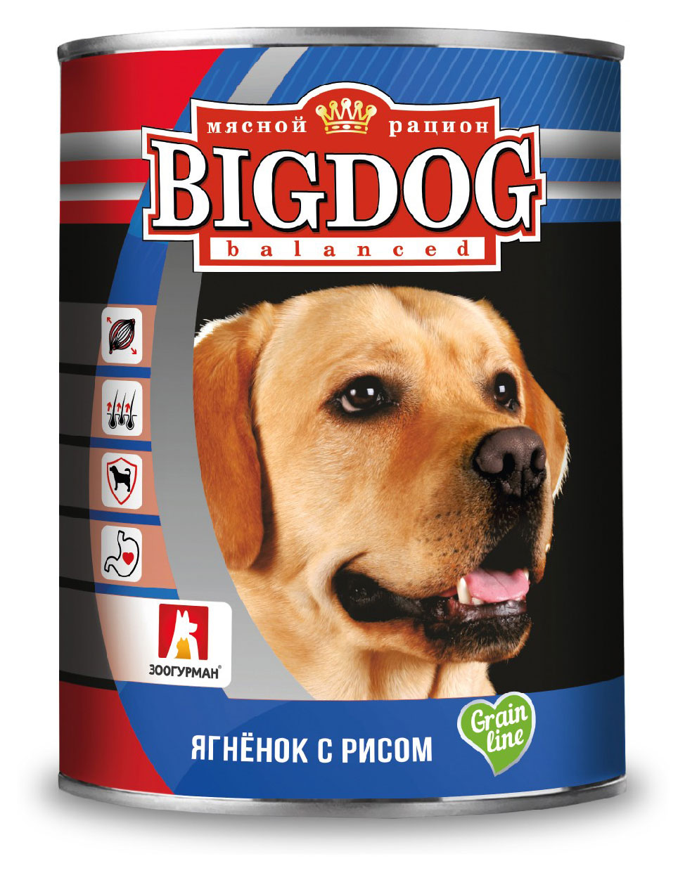 

Корм влажный для собак Зоогурман Big Dog ягненок и рис, 850 г