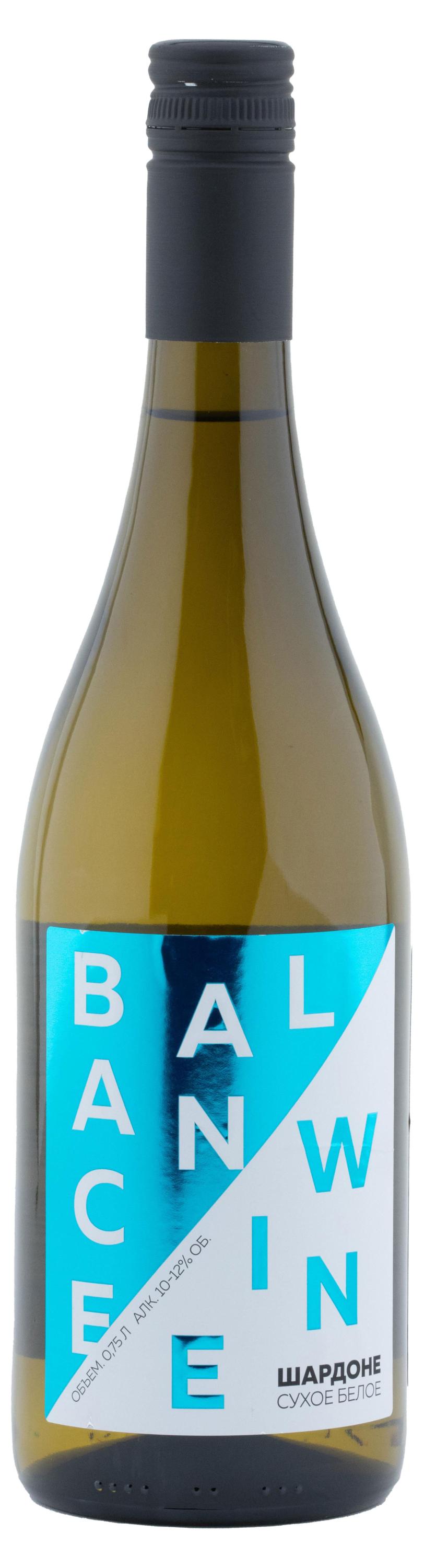 

Вино Balance Wine Шардоне сухое белое Россия, 0,75 л
