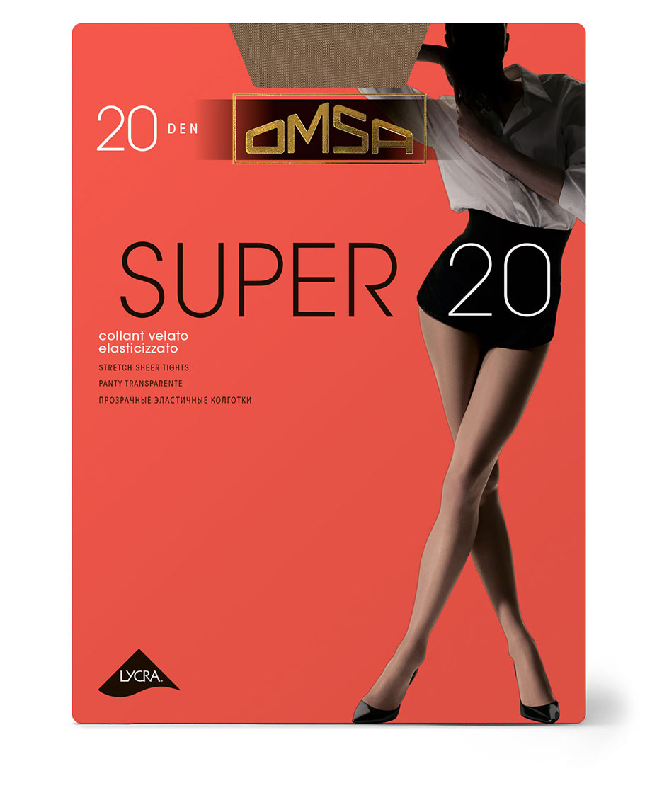 

Колготки женские Omsa super 20 den caramello, р. 4