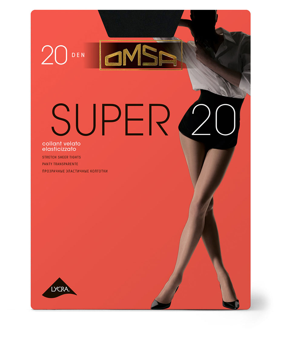 

Колготки женские Omsa super 20 den nero, р. 4