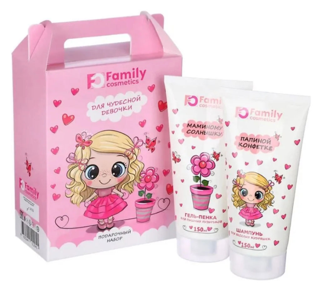 

Набор подарочный Family Cosmetics Шампунь для волос, 150 мл + Гель-пенка для тела, 150 мл
