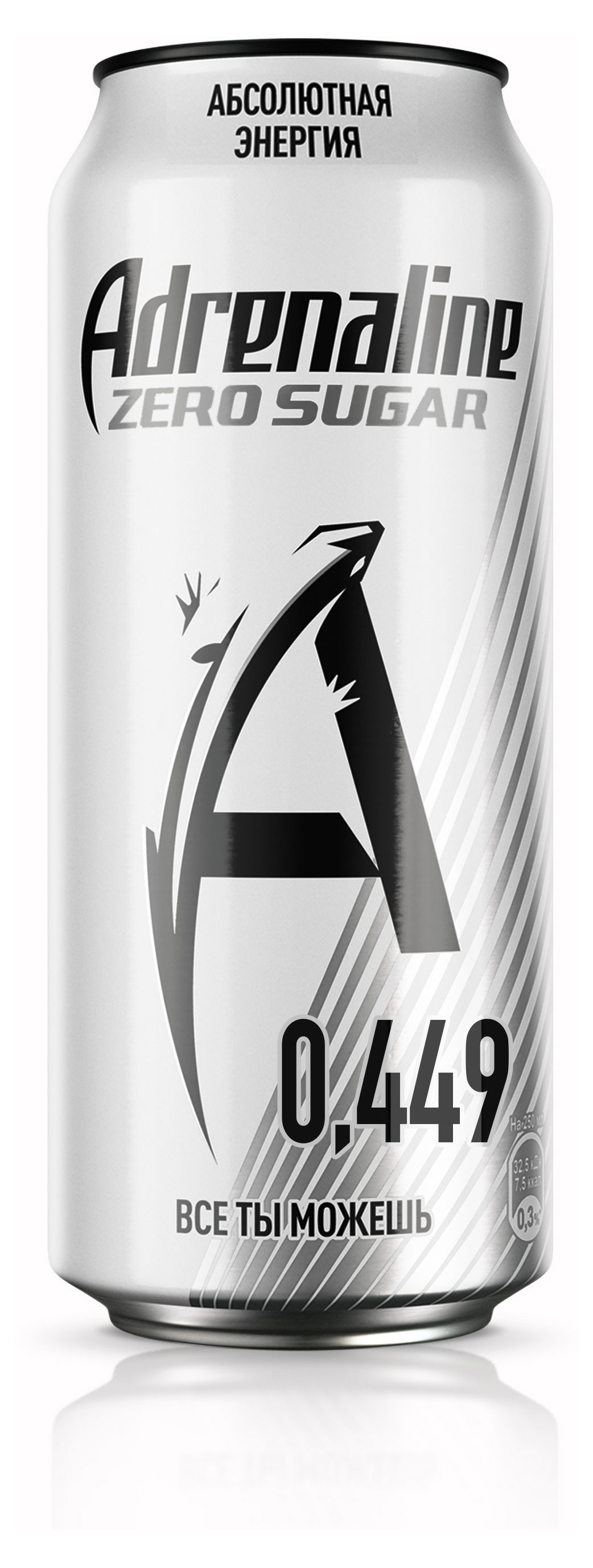 

Напиток энергетический Adrenaline Rush Silver Energy Zero Sugar, 449 мл