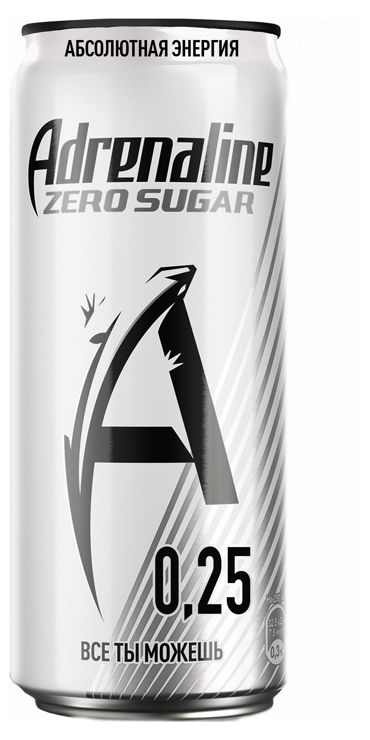

Напиток энергетический Adrenaline Rush Silver Energy Zero Sugar, 250 мл