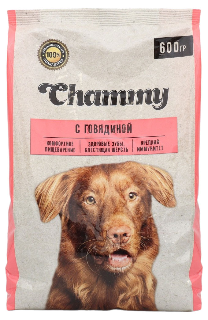 

Сухой корм для собак мелких пород Chammy с говядиной, 600 г