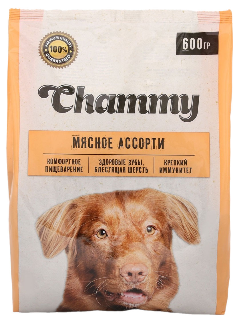 

Сухой корм для собак мелких пород Chammy мясное ассорти, 600 г