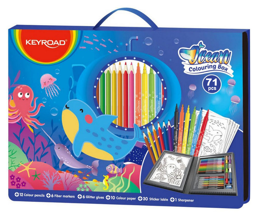 

Набор принадлежностей для творчества KEYROAD Океан, 71 предмет