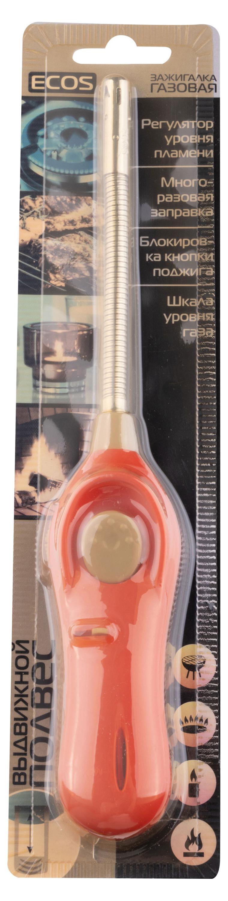 

Зажигалка газовая ECOS GLF002 красная