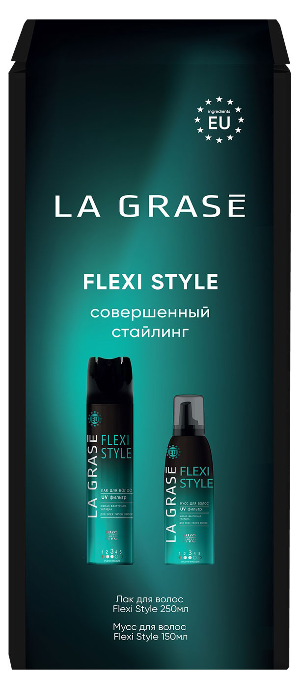 

Набор подарочный La Grase Flexi Style, лак 250 мл + мусс 150 мл