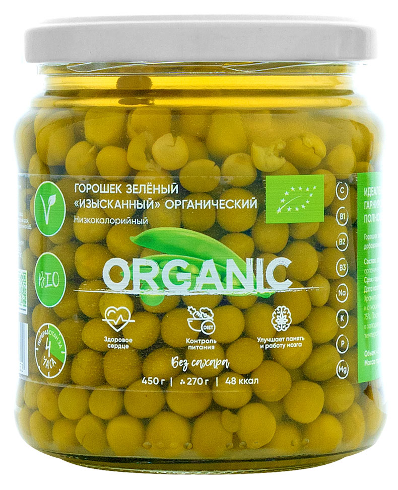 

Горошек зеленый Organic Around, 450 г