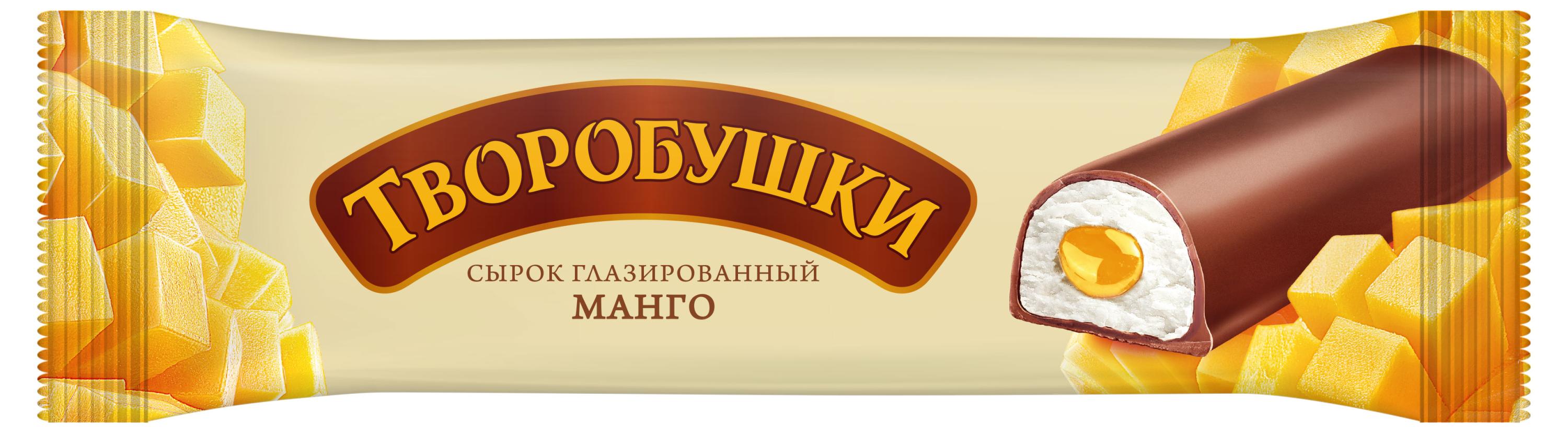 

Сырок глазированный Творобушки манго БЗМЖ 20%, 40 г