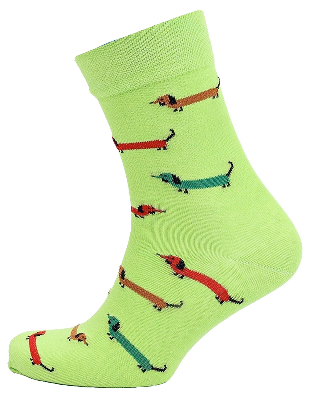 

Носки мужские Comandor Таксы салатовый, р. 27