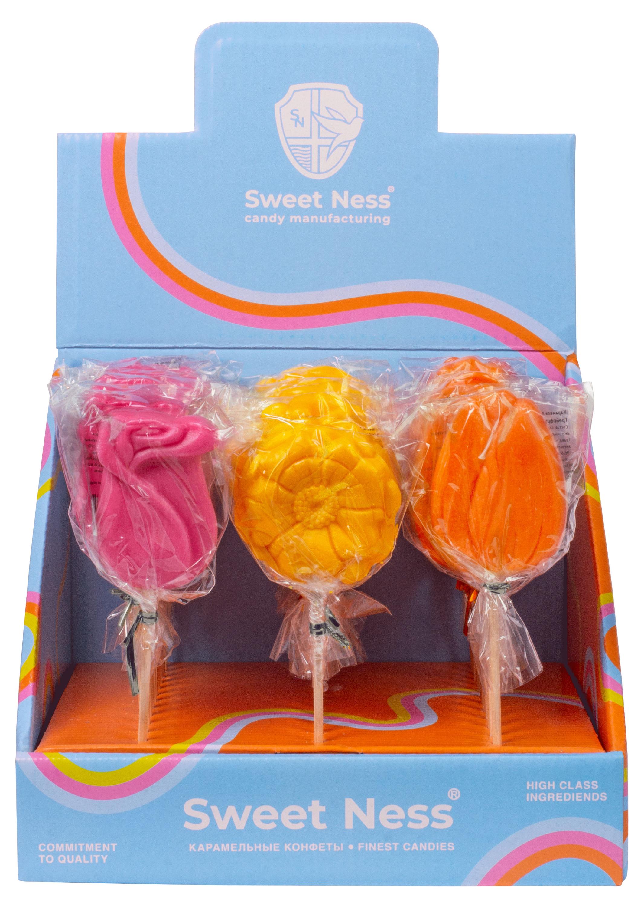

Карамель леденцовая фигурная Sweet Ness в форме цветов botanical 30 г, 1 шт
