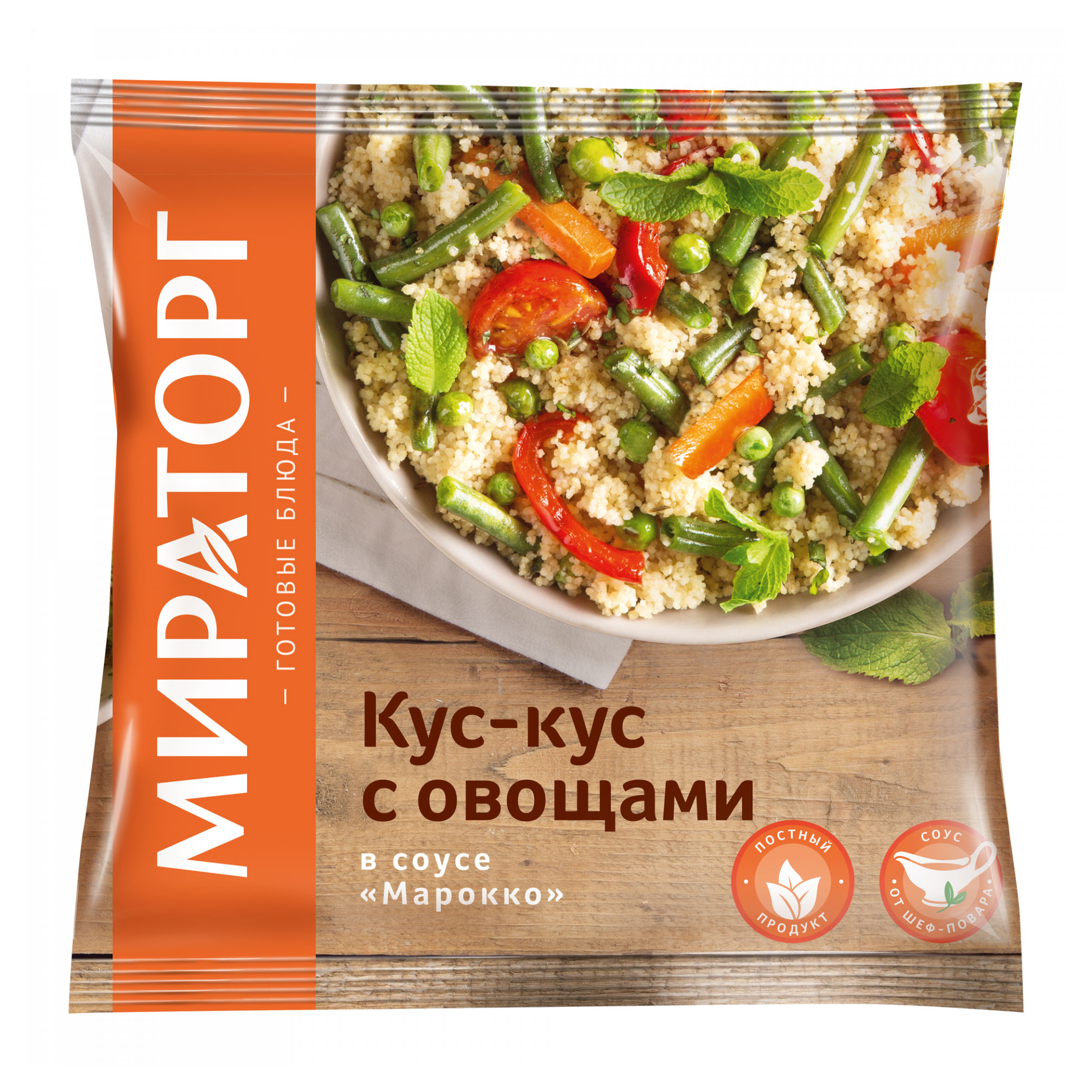 

Смесь овощная Мираторг Vитамин кус-кус с овощами в соусе замороженная, 400 г