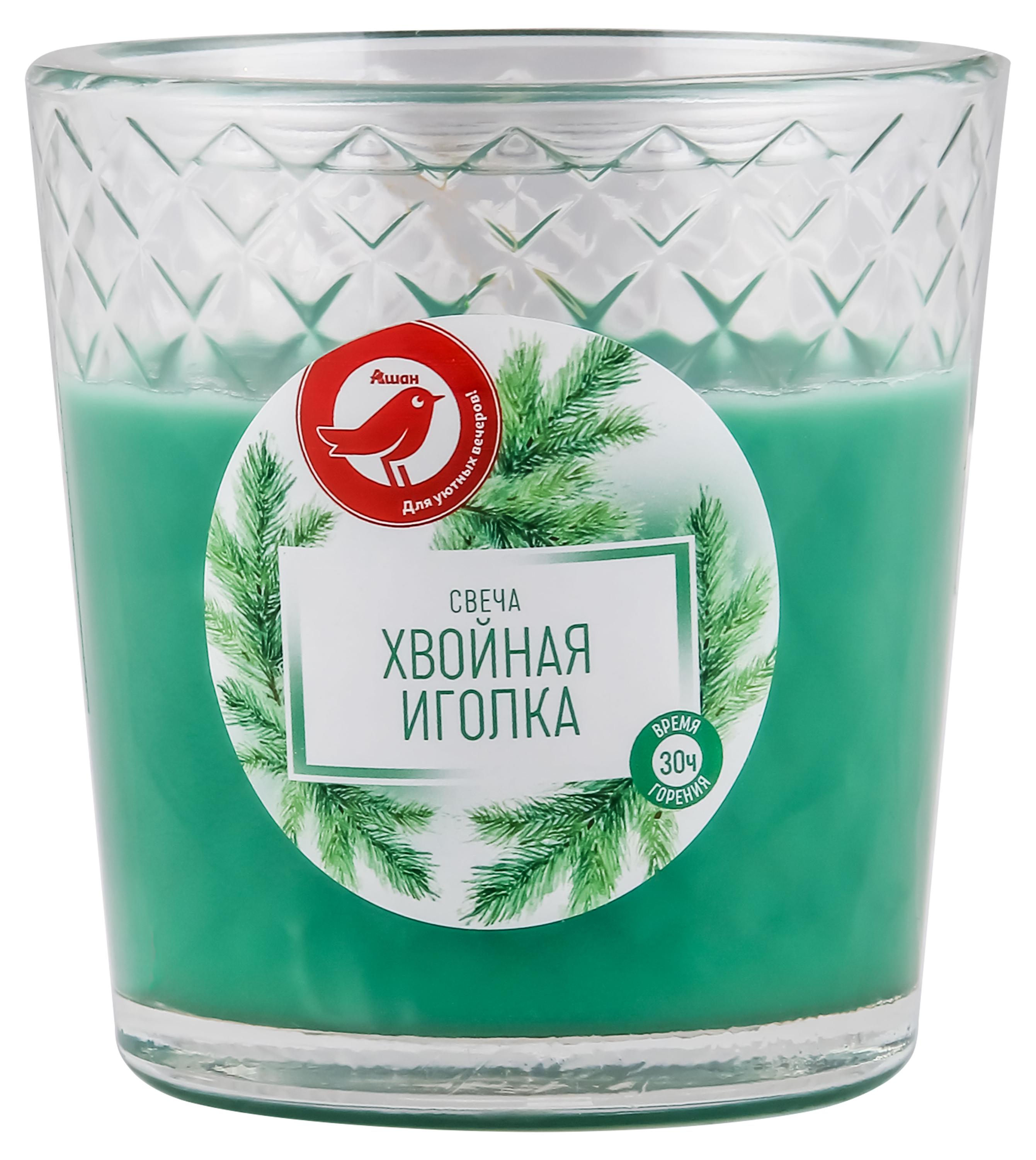 

Свеча АШАН Красная птица с ароматом хвойной иголки в стакане, 30 ч