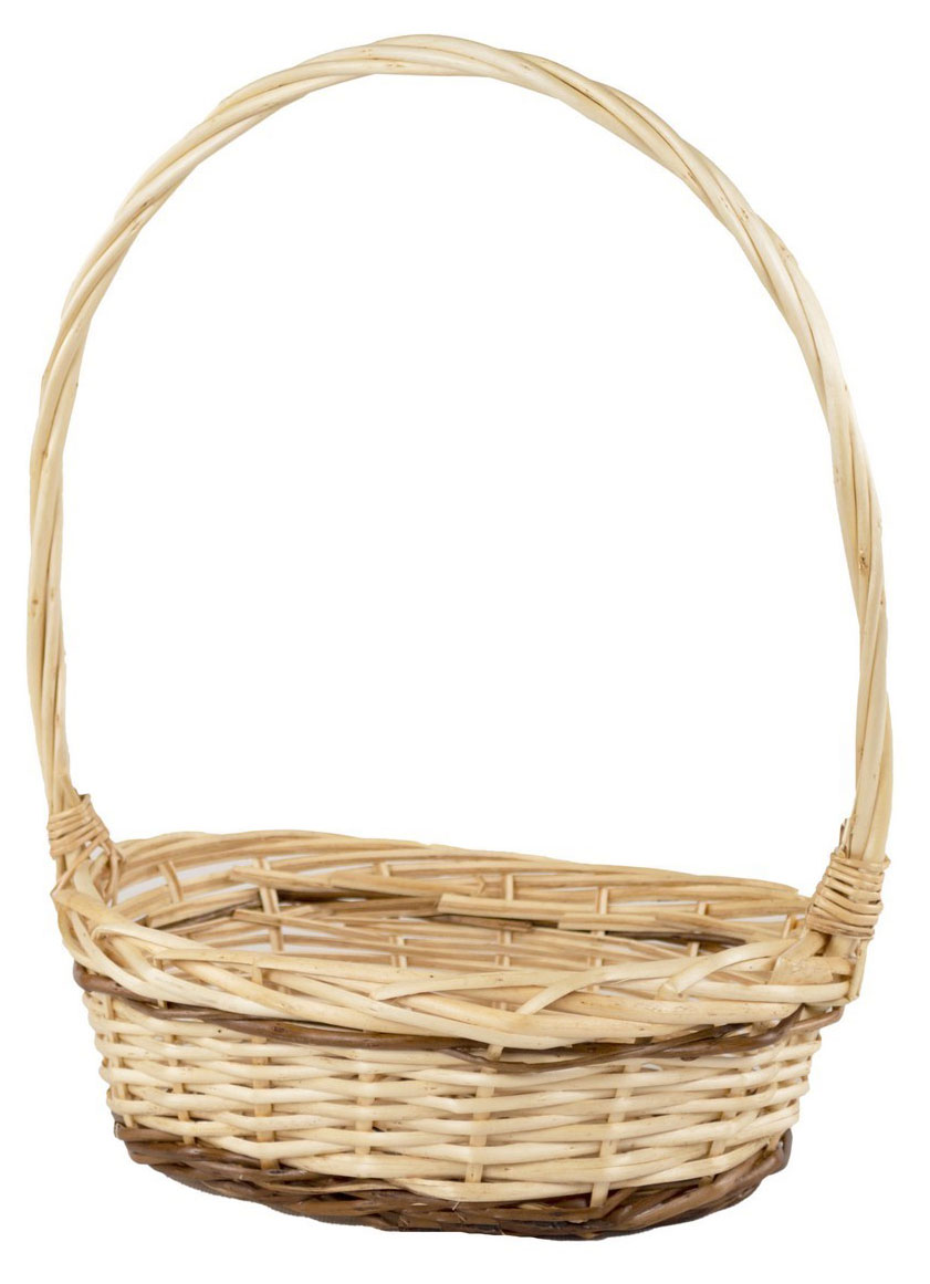

Корзина плетеная ива бело-коричневая, d 25 см