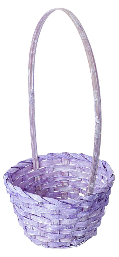 

Корзина плетеная бамбук сиреневая, 15х9х31 см