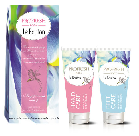 

Набор подарочный Profresh Le Bouton, Крем для рук питательный 75 мл + Крем для ног смягчающий 75 мл